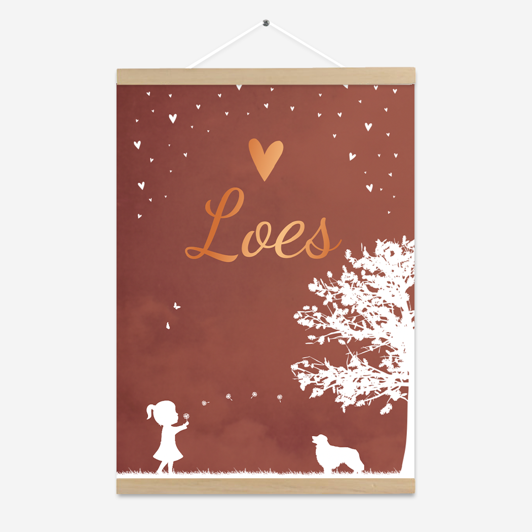 Poster Meisje Illustratie Roest Natuur