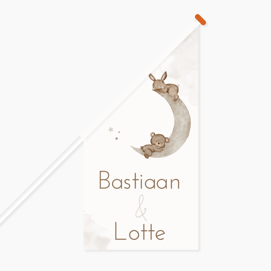 Vlag Maan Beer Konijn Tweeling