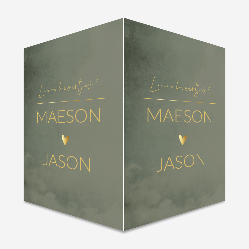 Raambord tweeling Groen goudlook