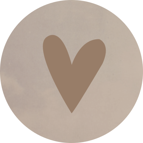 Sticker bruin hartje noi