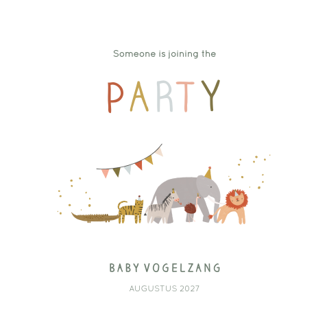 Zwangerschapsaankondiging Feest Dieren