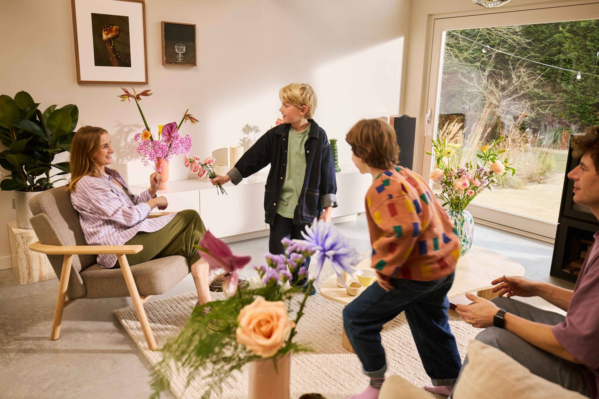 Welzijnsassociaties met snijbloemen