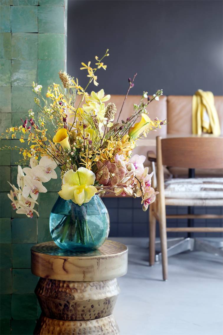 Bloemstuk met Orchidee, Calla, Phalaenopsis