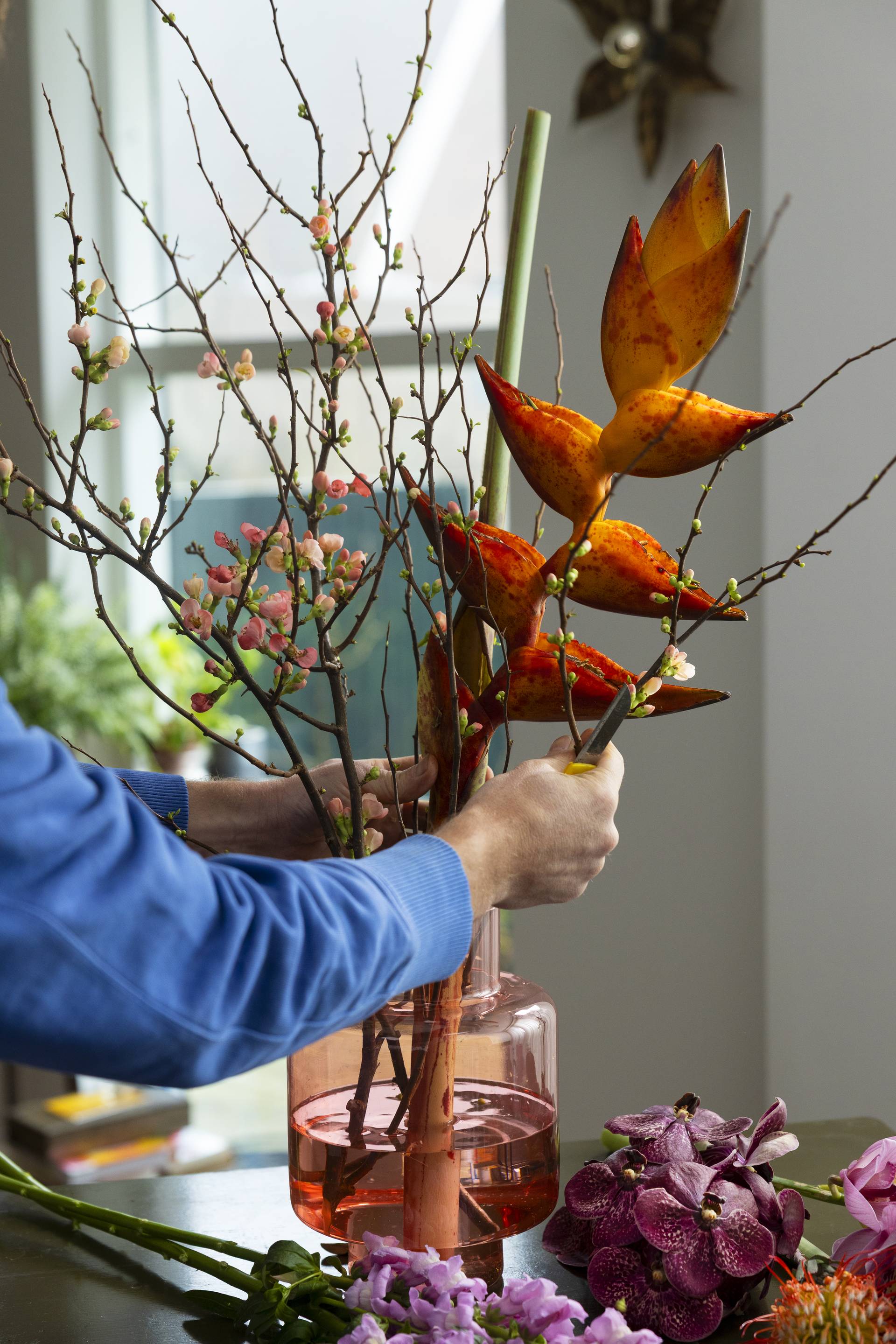 bloemschikken kerstboeket