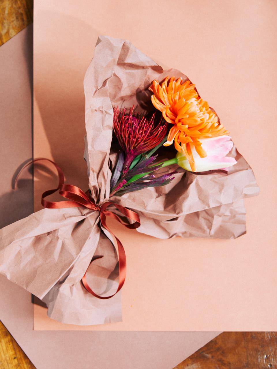 Flower wrap gekreukt papier