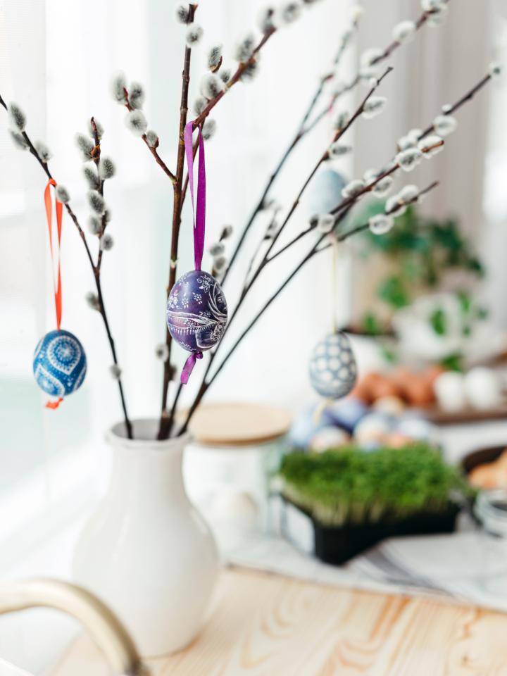 Paastak van wilgenkatjes