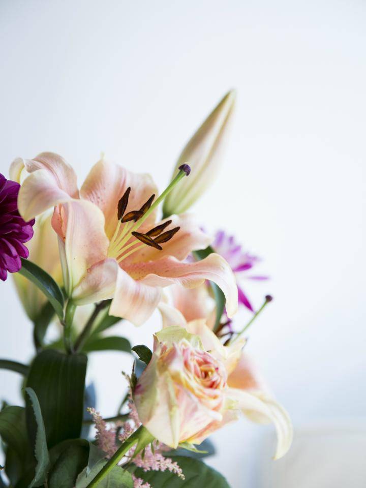 Close up boeket bloemen